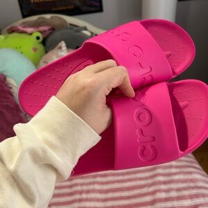 CROCS Fuchsia Slide Sandals